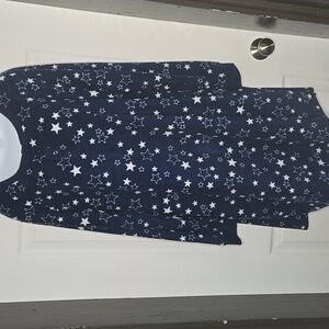 Celestial Navy Fleece Nightgown 1X